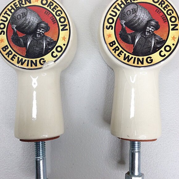 Lot of 2 Southern Oregon Brewing Tap Handle Pulls Pin Up Porter Nick Race IPA - Picture 12 of 15